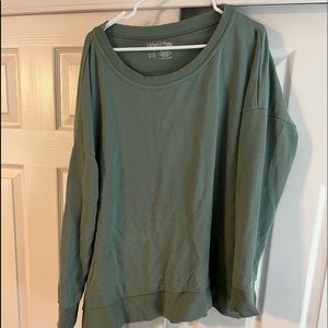Latched Mama Deluxe Crewneck Nursing Pullover-2x/3x in  Light Sage